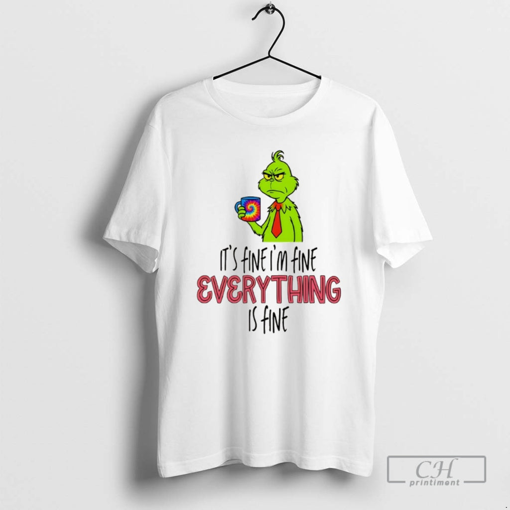 Classic Grinch Its Fine Im Fine Everything Is Fine Christmas Shirt Sweater