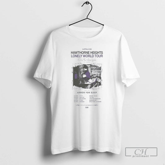 Classic Hawthorne Heights Lonely World Tour 2026 Armor For Sleep Australia Shirt Sweater