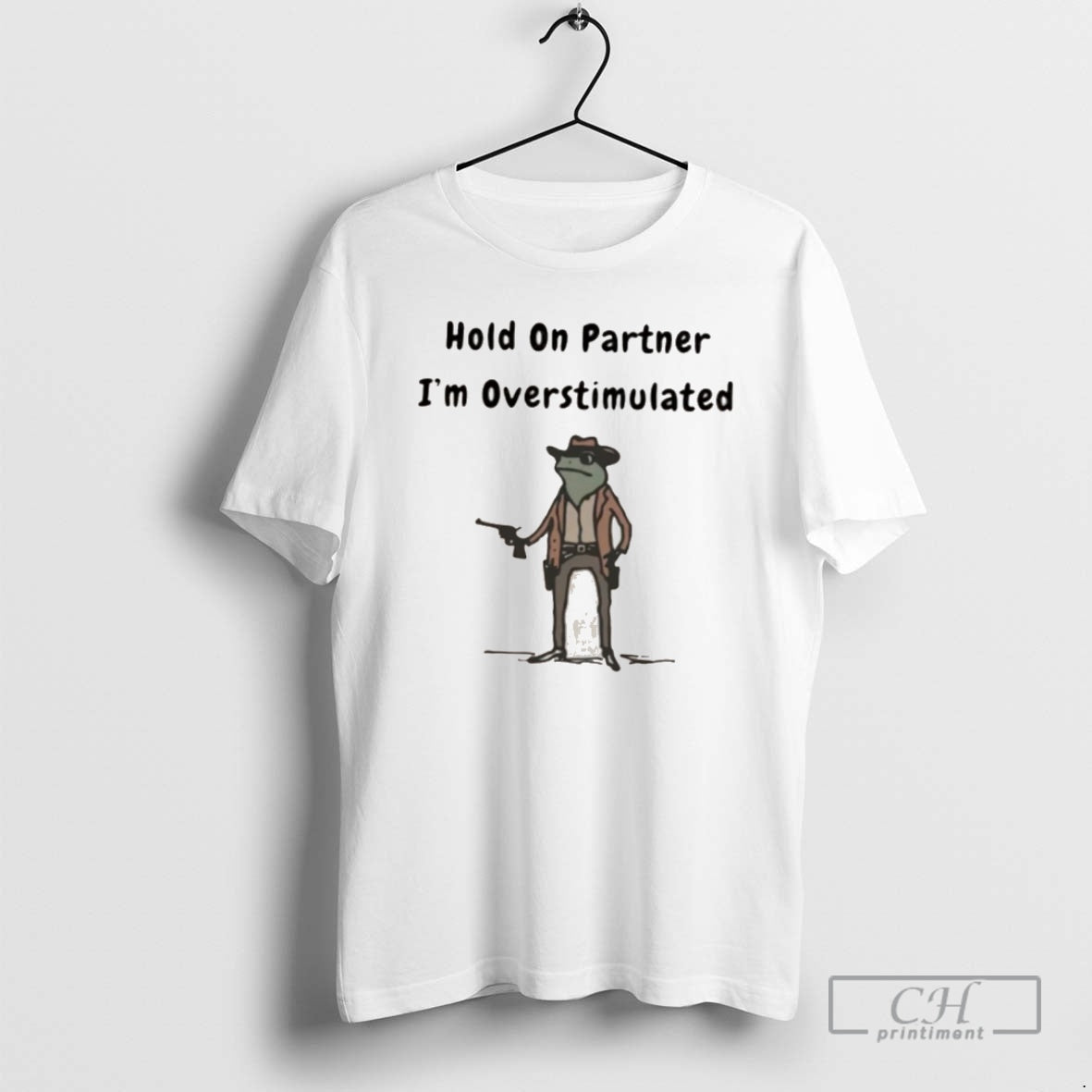 Classic Hold On Partner Im Overstimulated Frog Shirt Sweater