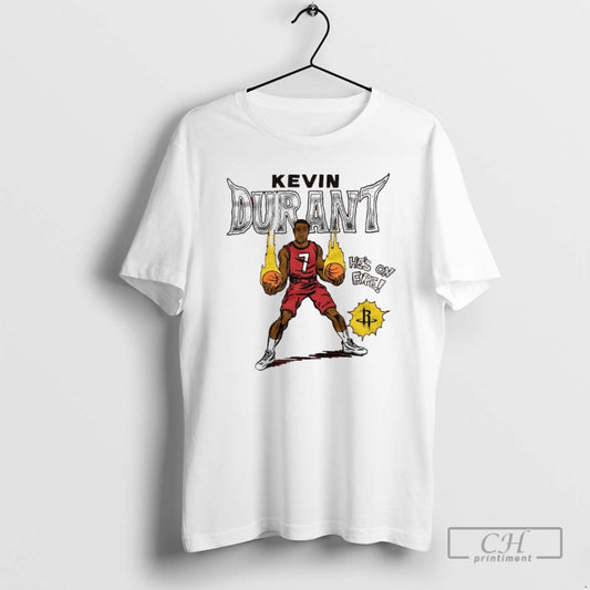 Classic Houston Rockets Kevin Durant Homage Hes On Fire Comic Book 2025 Shirt Sweater