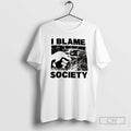 Classic I Blame Society Graphic Shirt Sweater