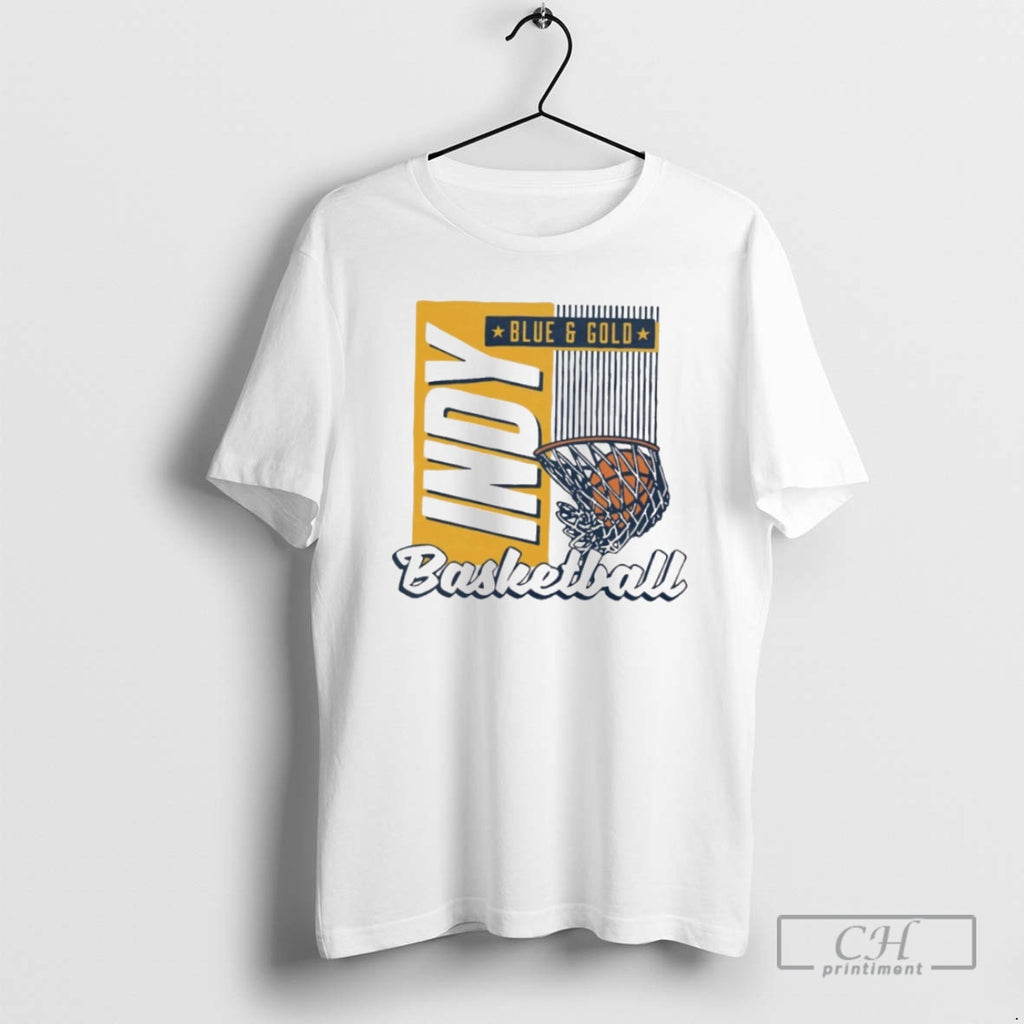 Classic Indy Basketball Blue And Gold Shirt Sweater