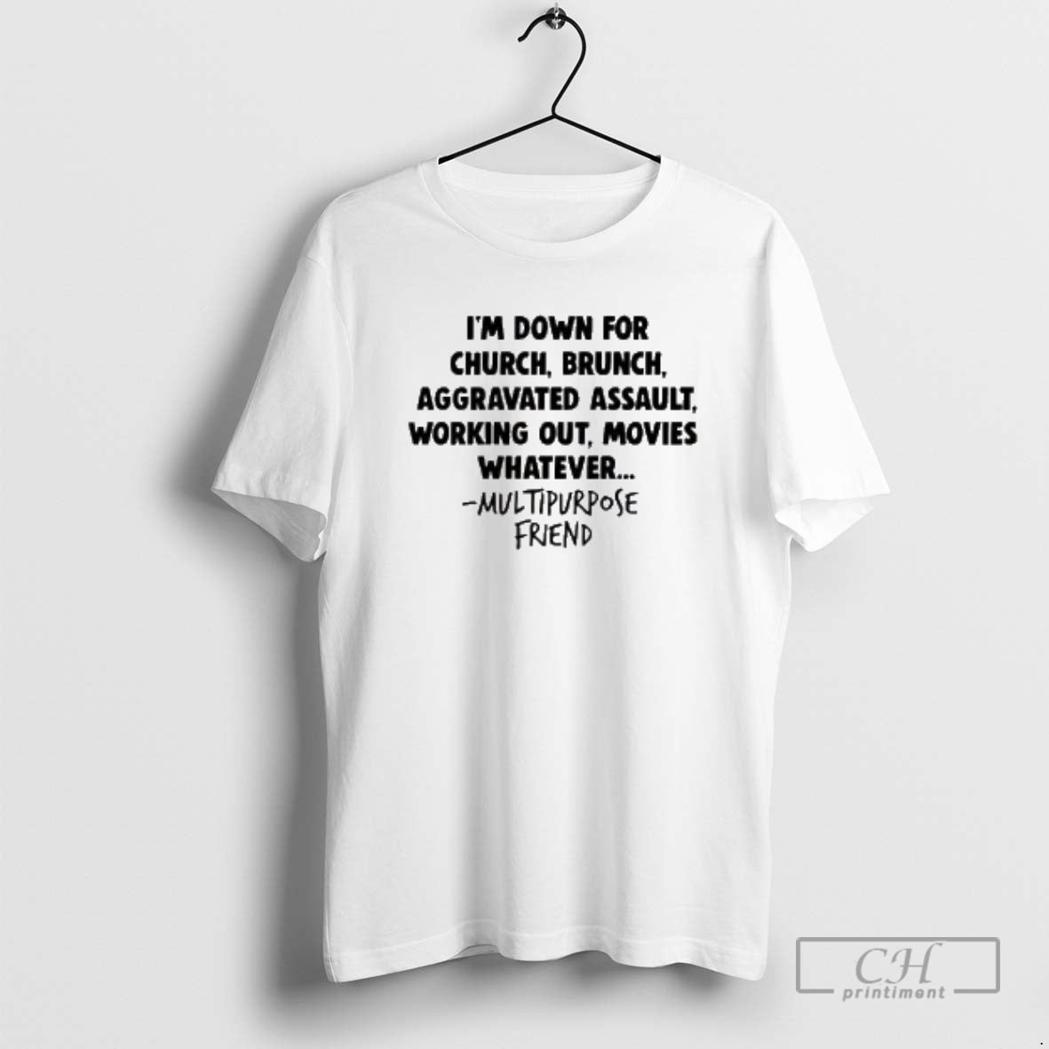 Classic Im Down For Church Brunch Aggravated Assault Shirt Sweater