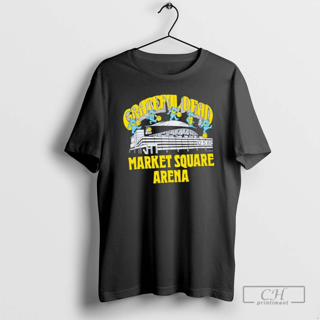 Classic Indiana Pacers X Grateful Dead Bears Market Square Arena Shirt Sweater