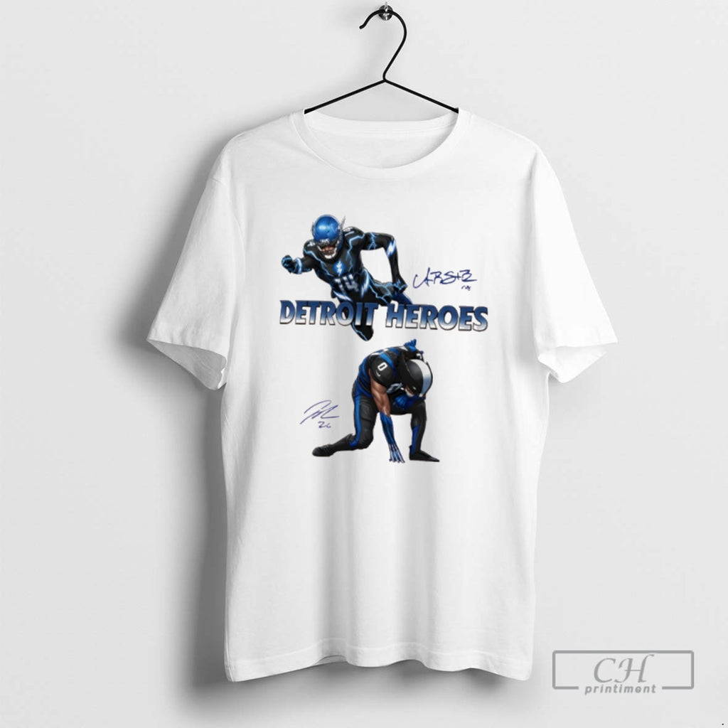 Classic Jahmyr Gibbs And Amon Ra St Brown Detroit Heroes 2025 Shirt Sweater