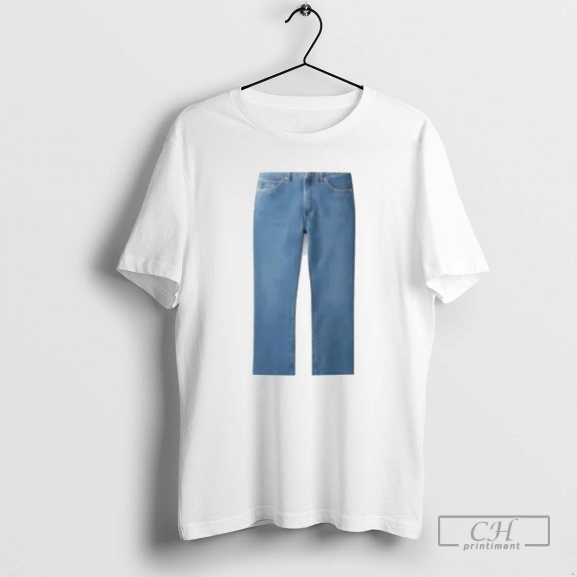 Classic Jeans Photo Ornaments Shirt Sweater