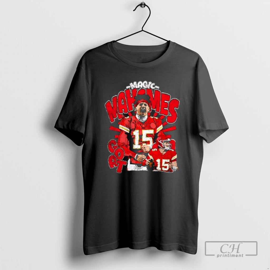 Classic Kansas City Chiefs Patrick Mahomes Magic Mahomes Goat Art Double Sided Shirt Sweater