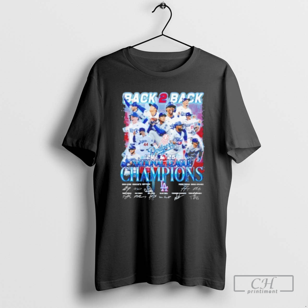 Classic Los Angeles Dodgers 2025 National League Champions Back 2 Back Signatures Shirt Sweater