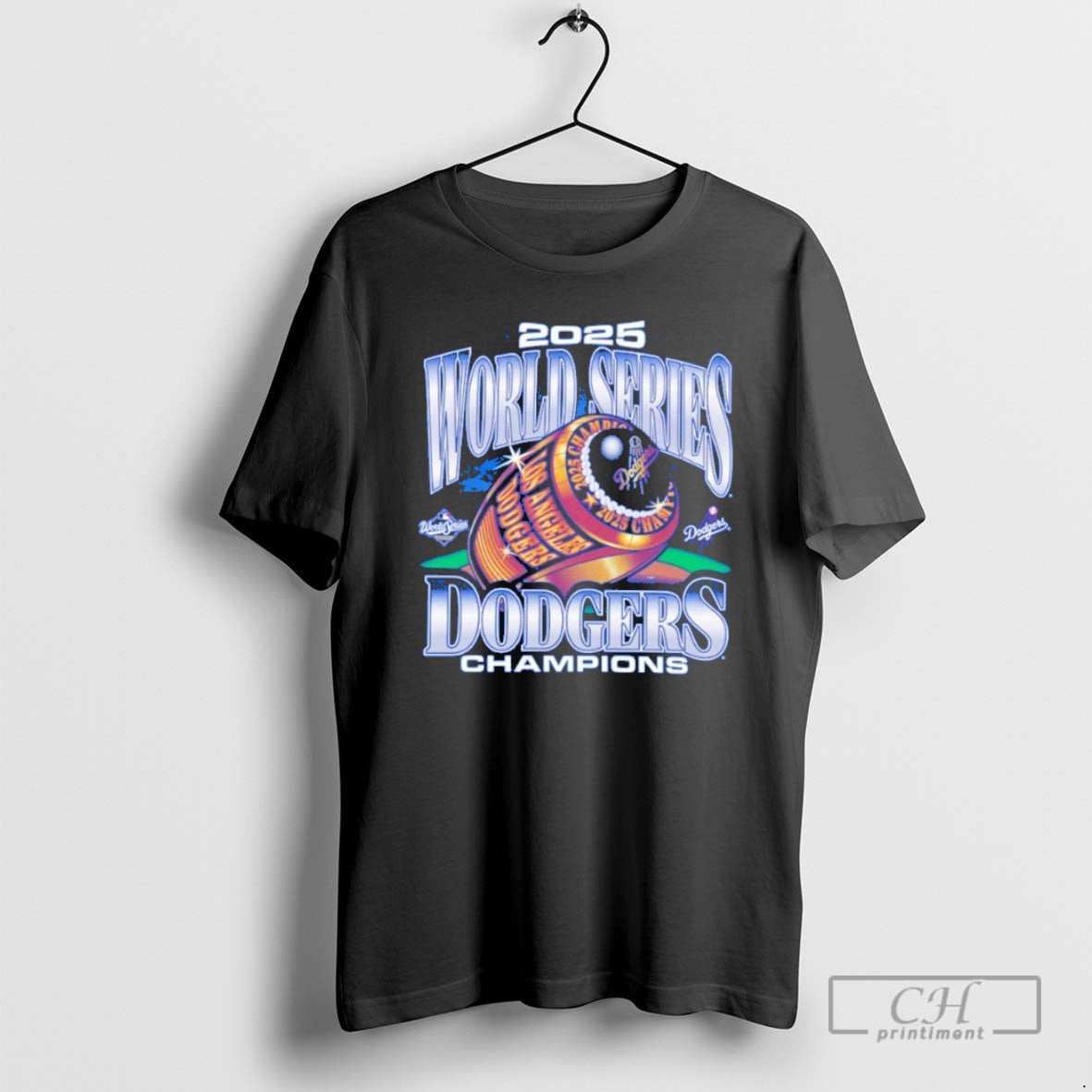 Classic Los Angeles Dodgers 2025 World Series Champions Ring Vintage Blue Shirt Sweater