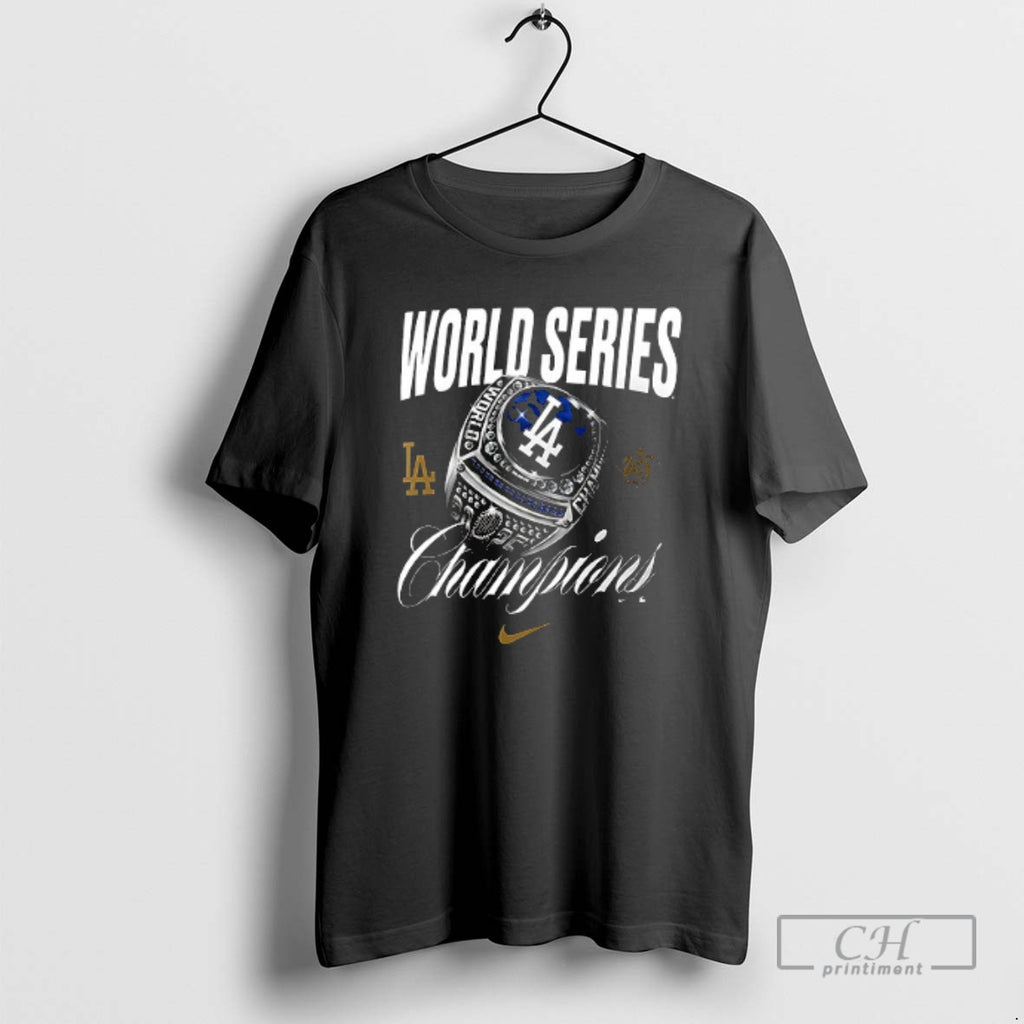 Classic Los Angeles Dodgers 2025 World Series Champions Ring Double Sided Graphic Shirt Sweater