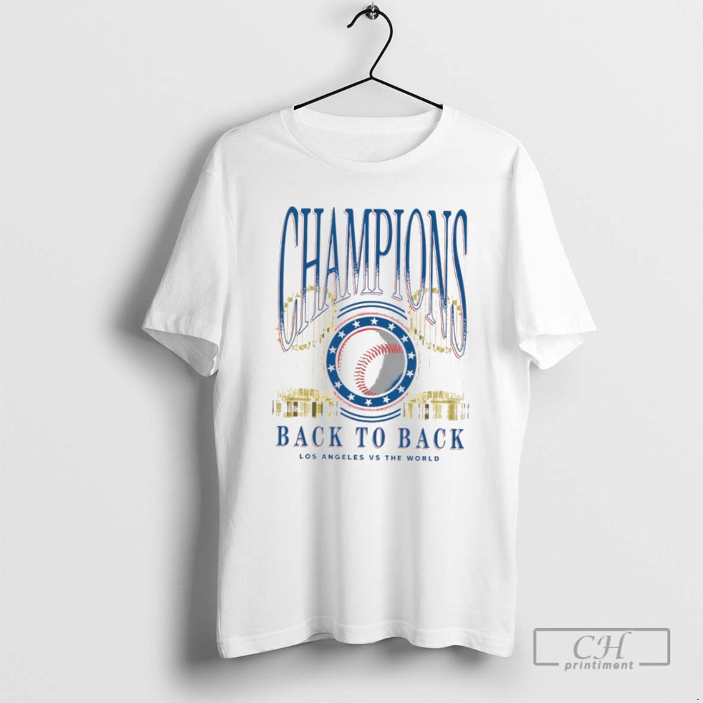 Classic Los Angeles Dodgers Back To Back Trophies Los Angeles Vs The World Champions