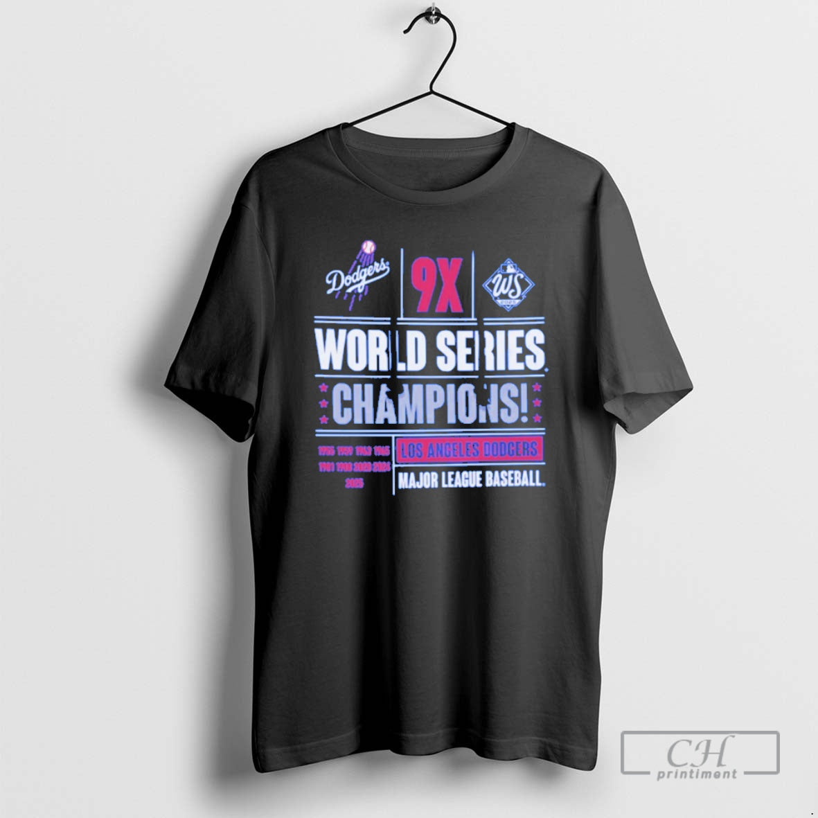 Classic Los Angeles Dodgers Baseball 9x World Series Champions Blue Shirt Sweater