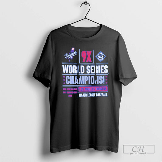 Classic Los Angeles Dodgers Baseball 9x World Series Champions Blue Shirt Sweater