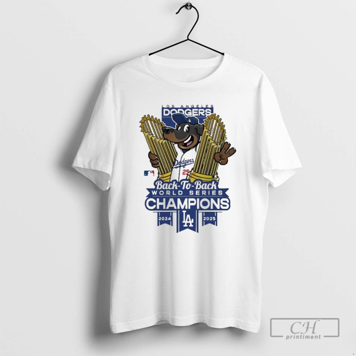 Classic Los Angeles Dodgers Winner Mlb Back To Back Mascot Trophy Cup Hug World Series