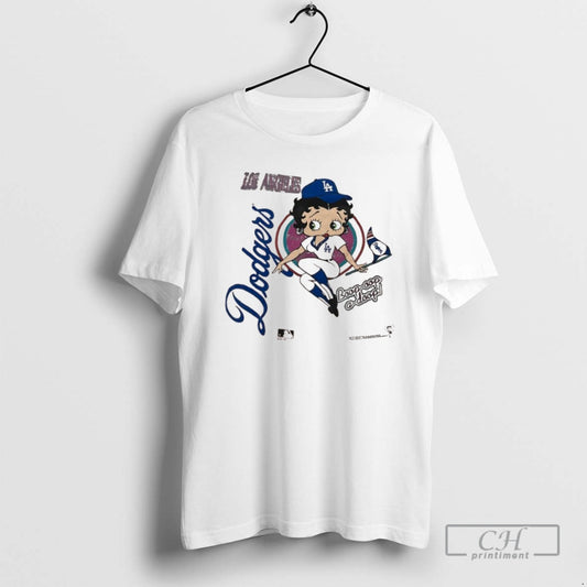 Classic Los Angeles Dodgers And Boop Oop A Doop Collab Logo Shirt Sweater