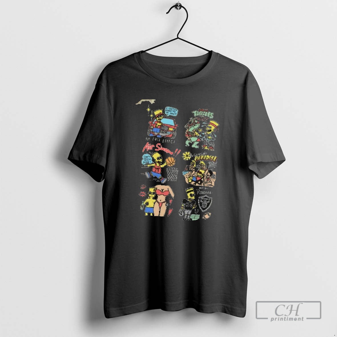 Classic Make Simpsons Bootleg Again Bart Ninja Turtles Raiders Funny Shirt Sweater
