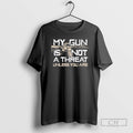 Classic My Gun Is Not A Threat Unless You Are Shirt Sweater