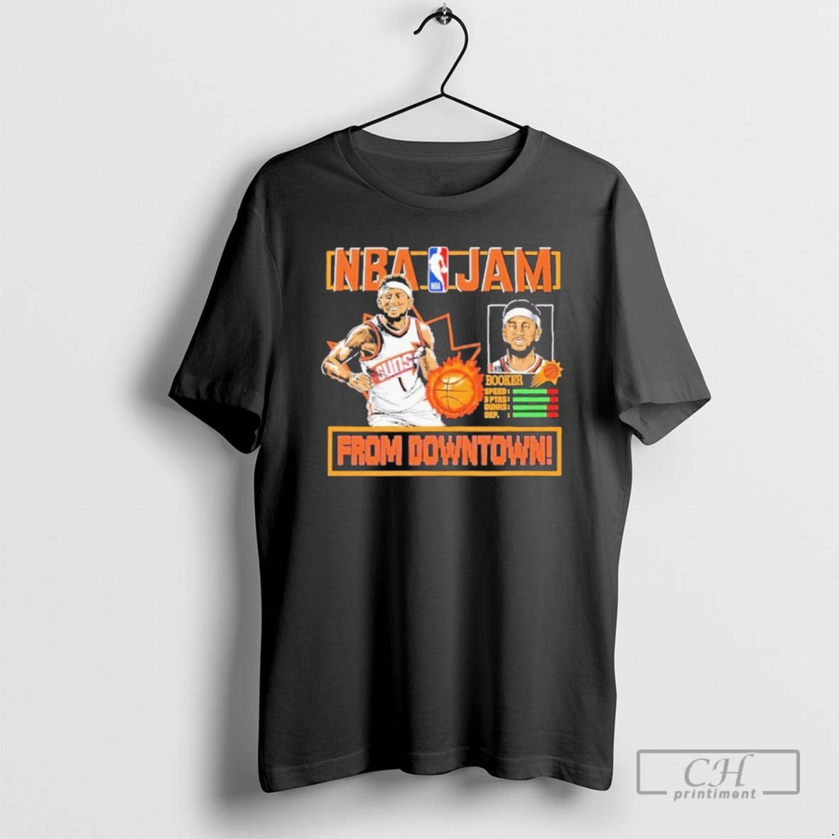 Classic Nba Jam Devin Booker Phoenix Suns From Downtown Shirt Sweater
