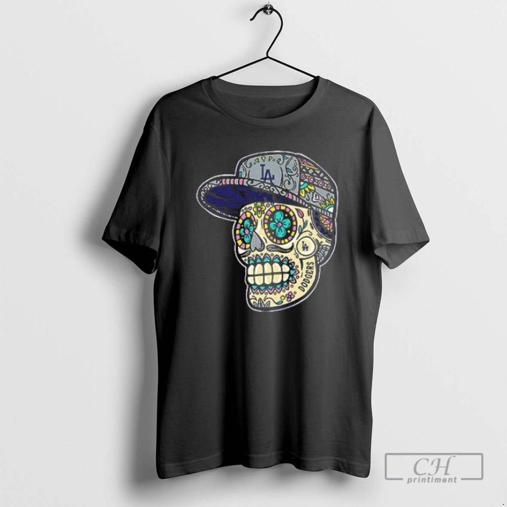 Classic New Era Los Angeles Dodgers Skeleton Mlb Team Shirt Sweater