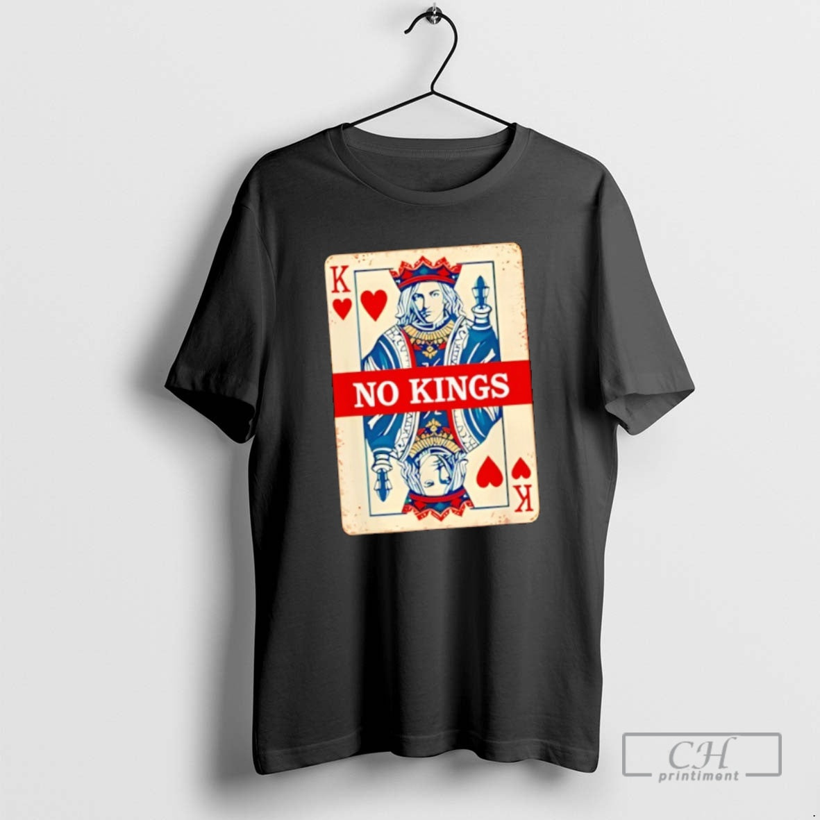 Classic No Kings Playing Card Statement Design Shirt Sweater
