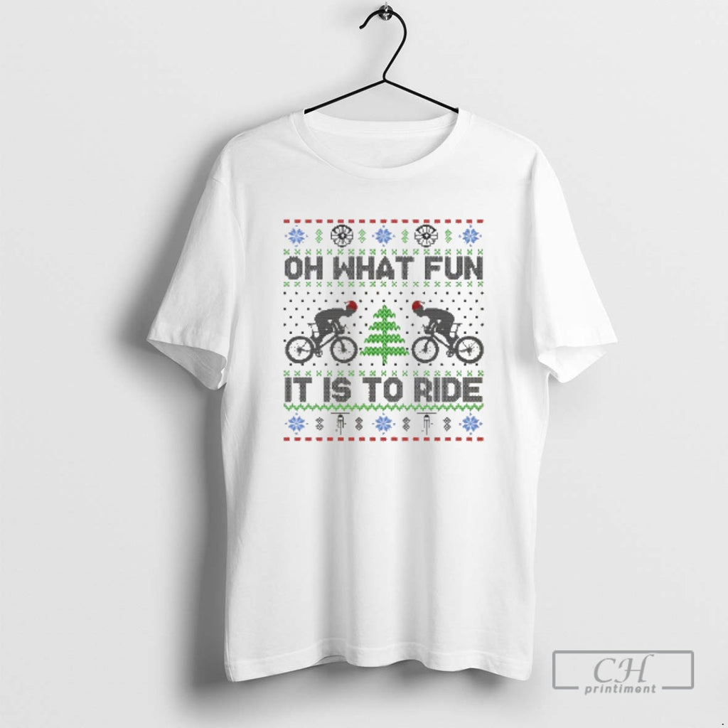 Classic Oh What Fun It Is To Ride Bmx Bicycle Ugly Christmas Shirt Sweater