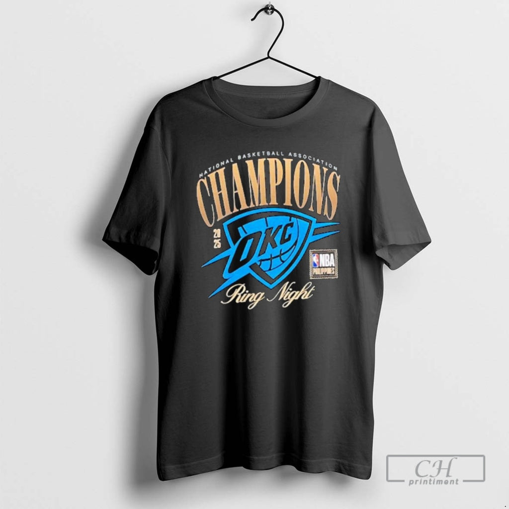 Classic Oklahoma City Thunder 2025 Nba Champions Ring Night Ornaments Shirt Sweater