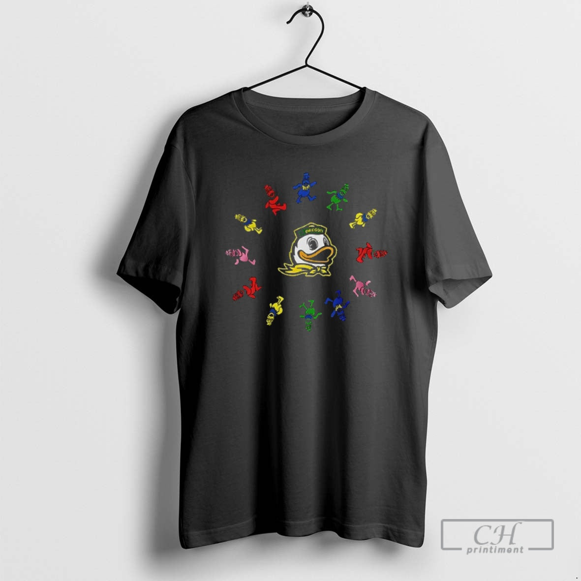 Classic Oregon Duck Shoe Duck X Grateful Dead Mascots Parody Double Sided Shirt Sweater