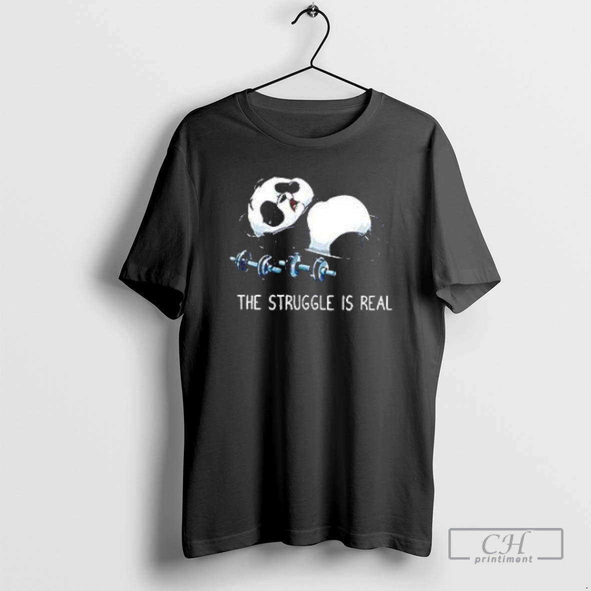 Classic Panda The Struggle Is Real Vintage Gym Shirt Sweater