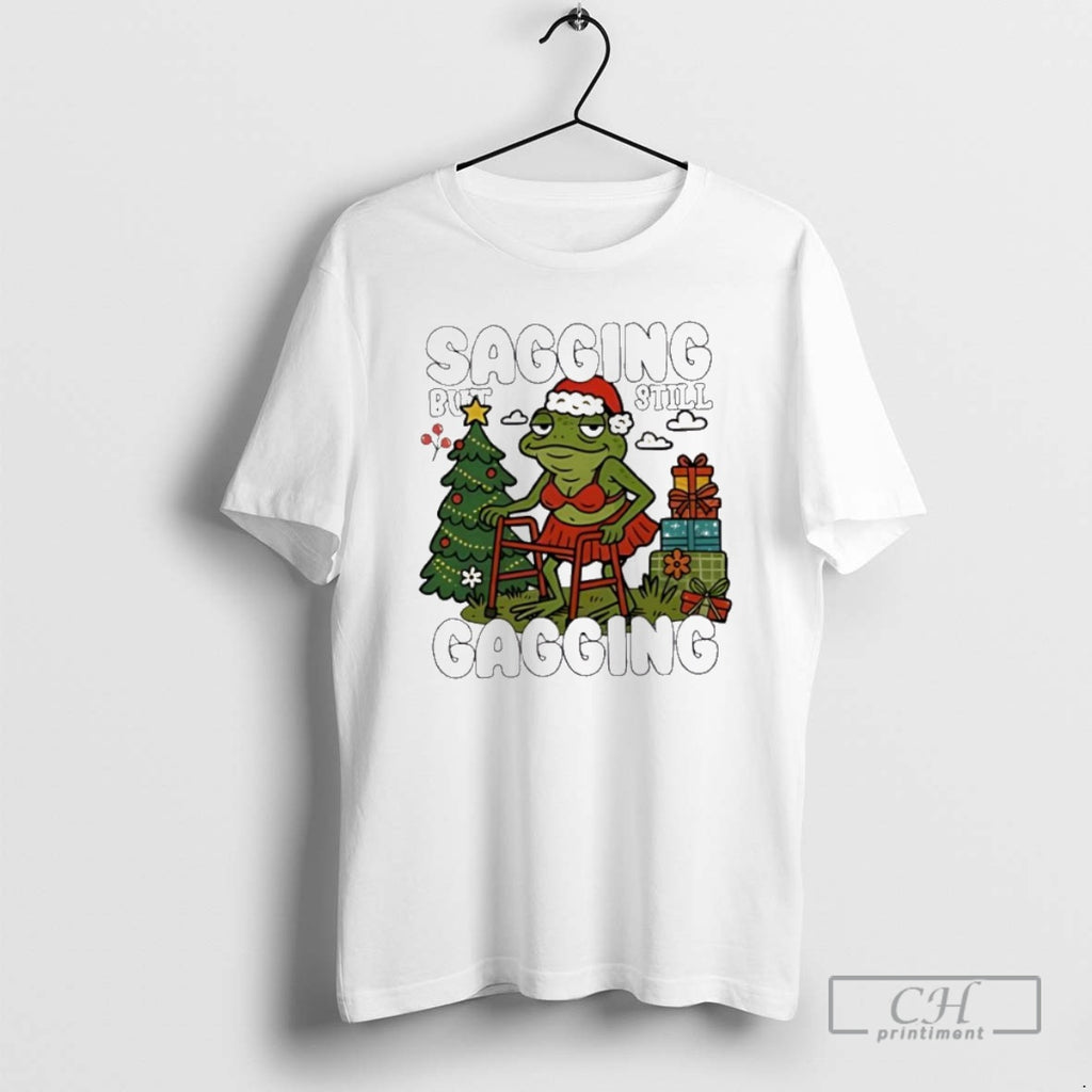 Classic Premium Frog Sagging But Still Gagging Christmas Shirt Sweater