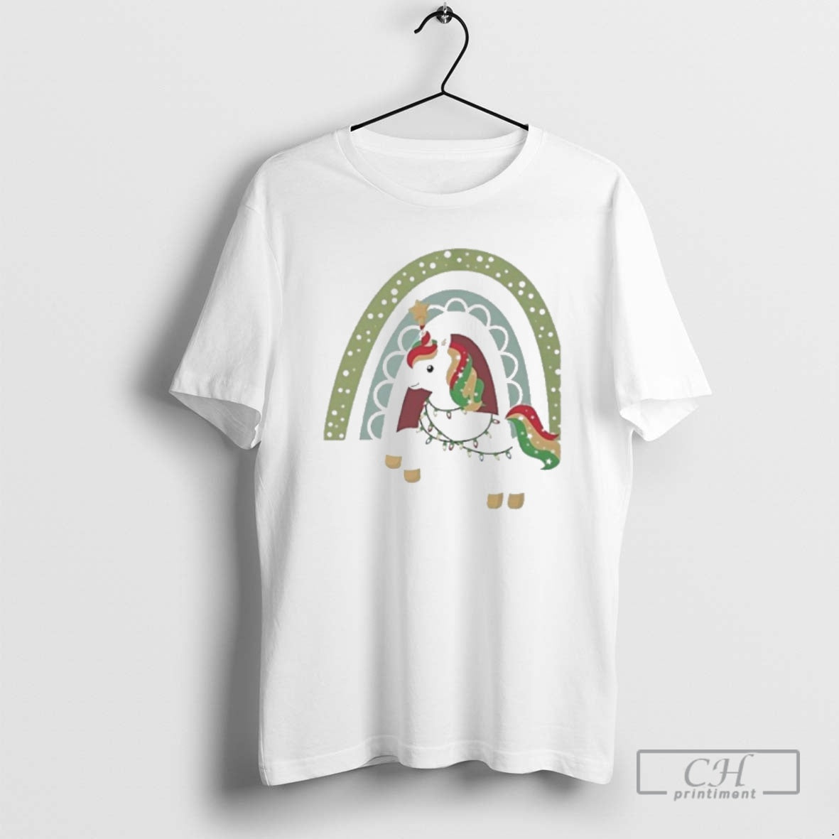 Classic Rainbow Lights Unicorn Christmas Shirt Sweater