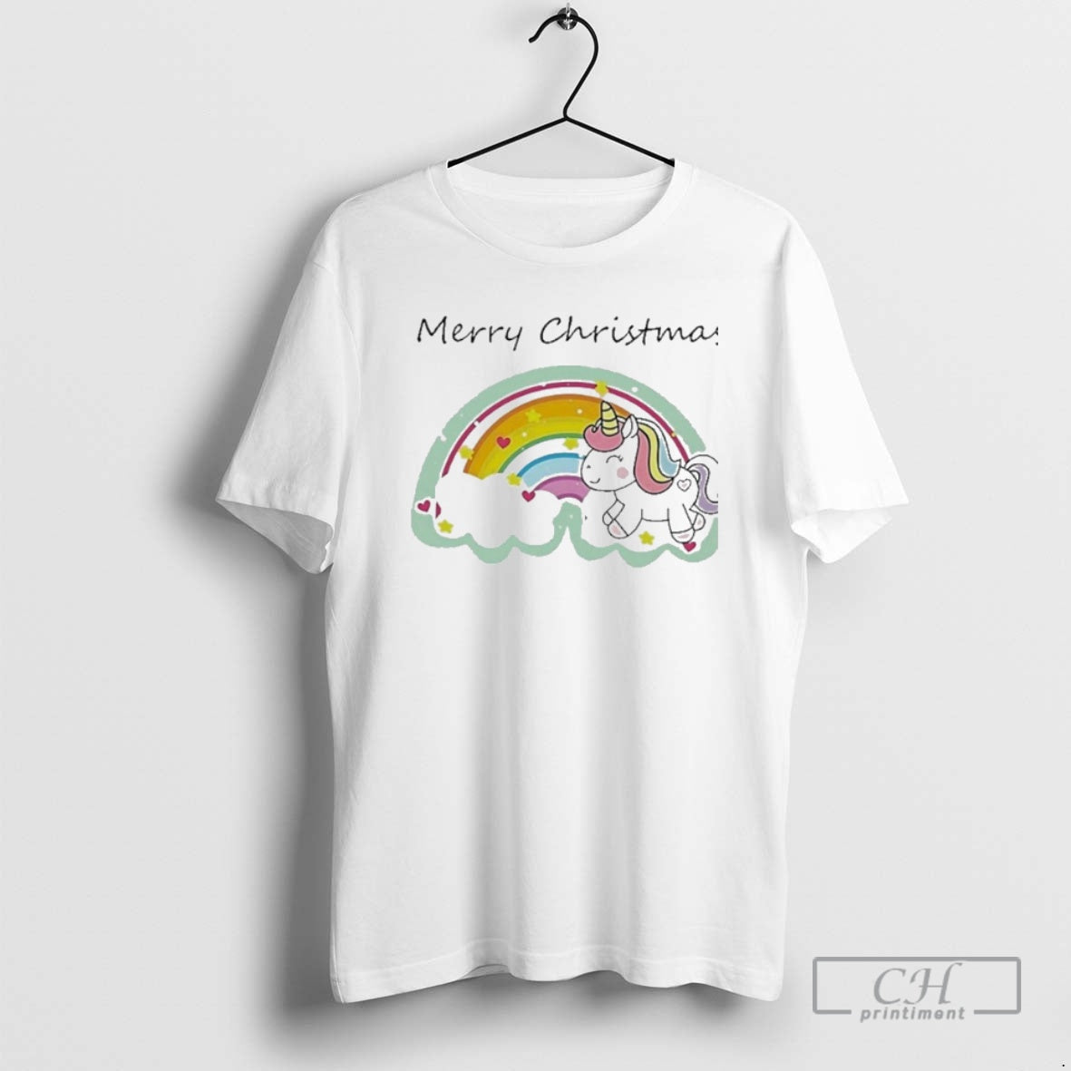 Classic Rainbow Unicorn Merry Christmas Shirt Sweater