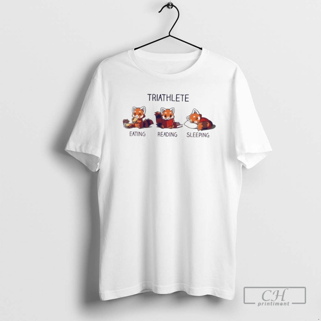 Classic Red Pandas Triathlete Eating Reading Sleeping Shirt Sweater