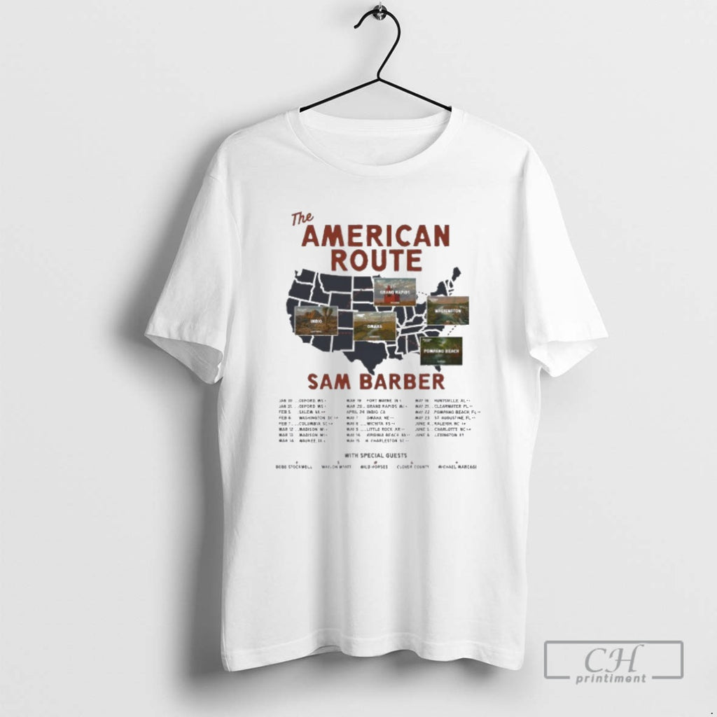 Classic Sam Barber The American Route Tour 2026 Dates Shirt Sweater