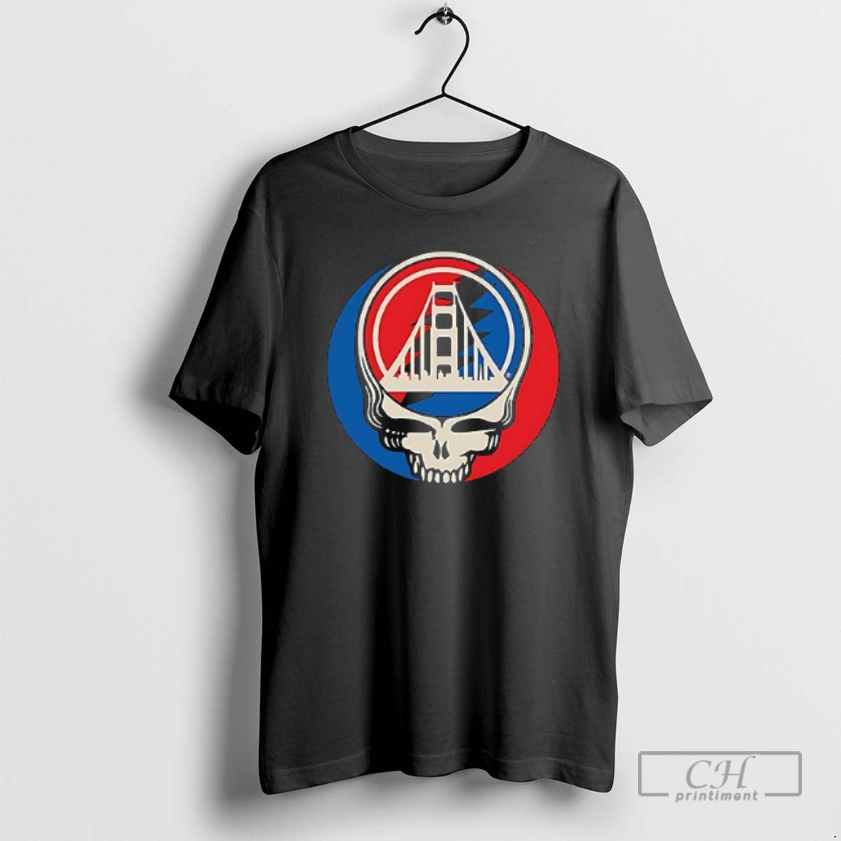 Classic San Francisco X Grateful Dead Golden Gate Park San Franpsycho Bear Mascots Double Sided