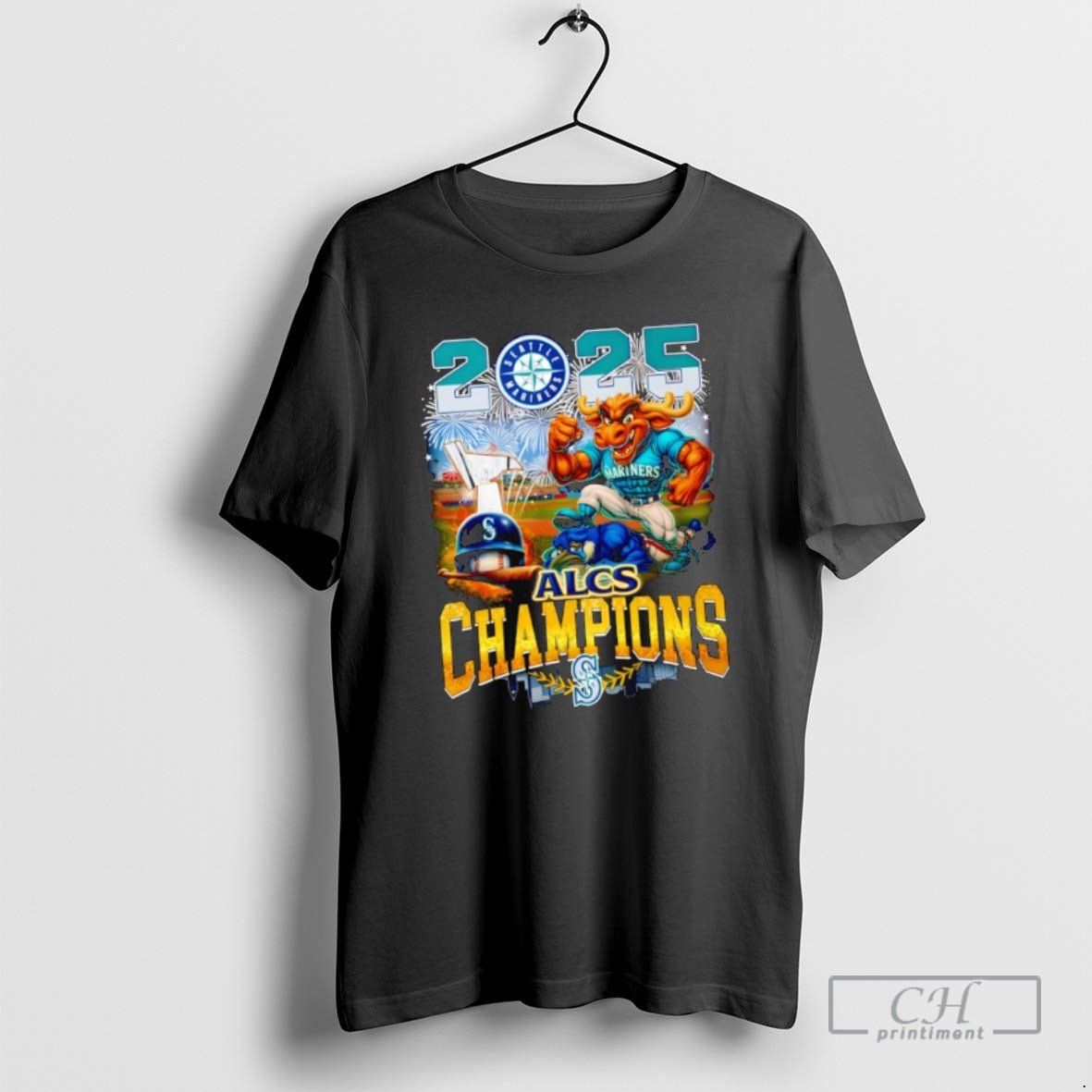 Classic Seattle Mariners 2025 American League Champions Series Alcs Mlb Mascot Logo Shirt Sweater