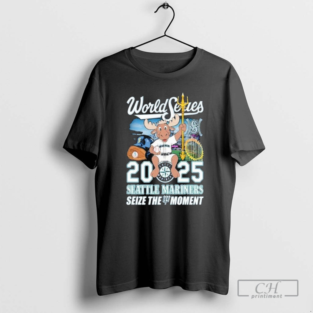 Classic Seattle Mariners World Series 2025 Seize The Moment Mascot Shirt Sweater