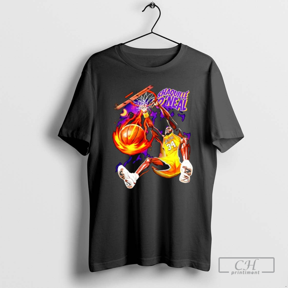 Classic Shaquille Oneal Los Angeles Lakers Basketball Player Jersey Graphic Shirt Sweater