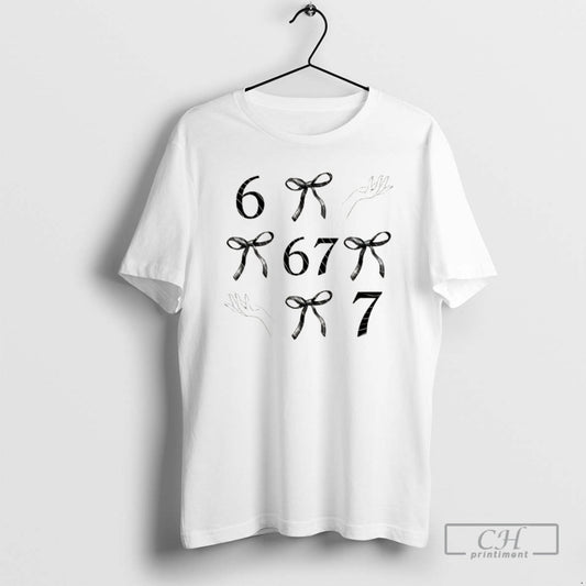 Classic Six Seven 67 Meme Bow Shirt Sweater
