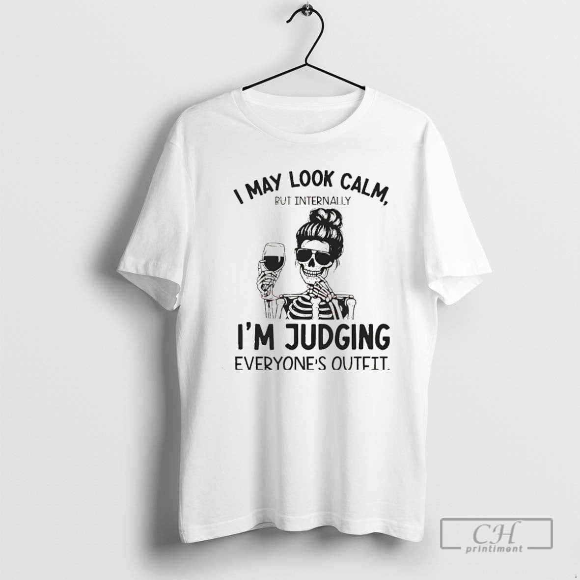 Classic Skeleton I May Look Calm But Internally Im Judging Everyones Outfit Christmas Shirt Sweater
