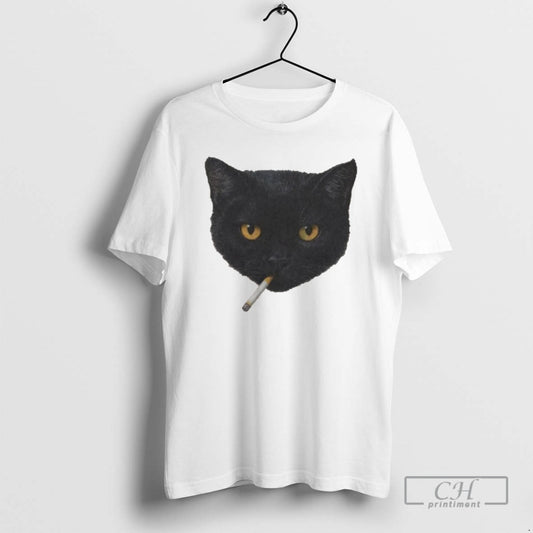 Classic Smoking Black Cat Shirt Sweater