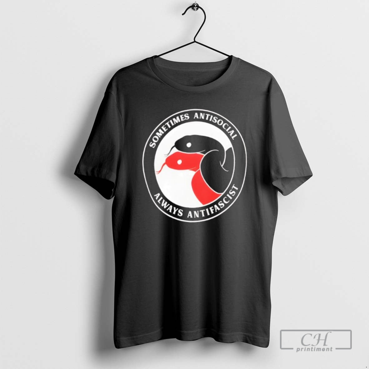 Classic Sometimes Antisocial Always Antifascist Snakes Shirt Sweater