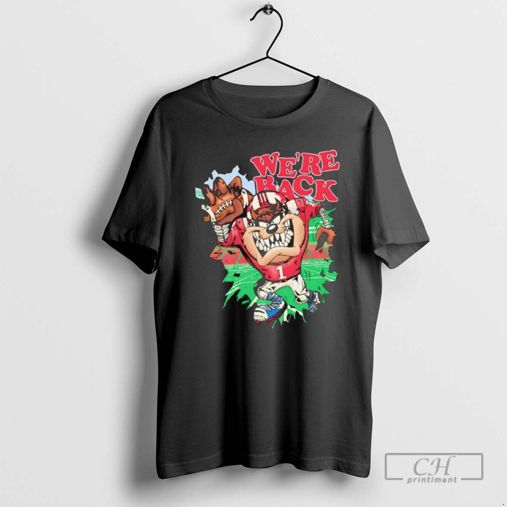 Classic Taz The Tasmanian Devil Were Back Football Graphic Shirt Sweater