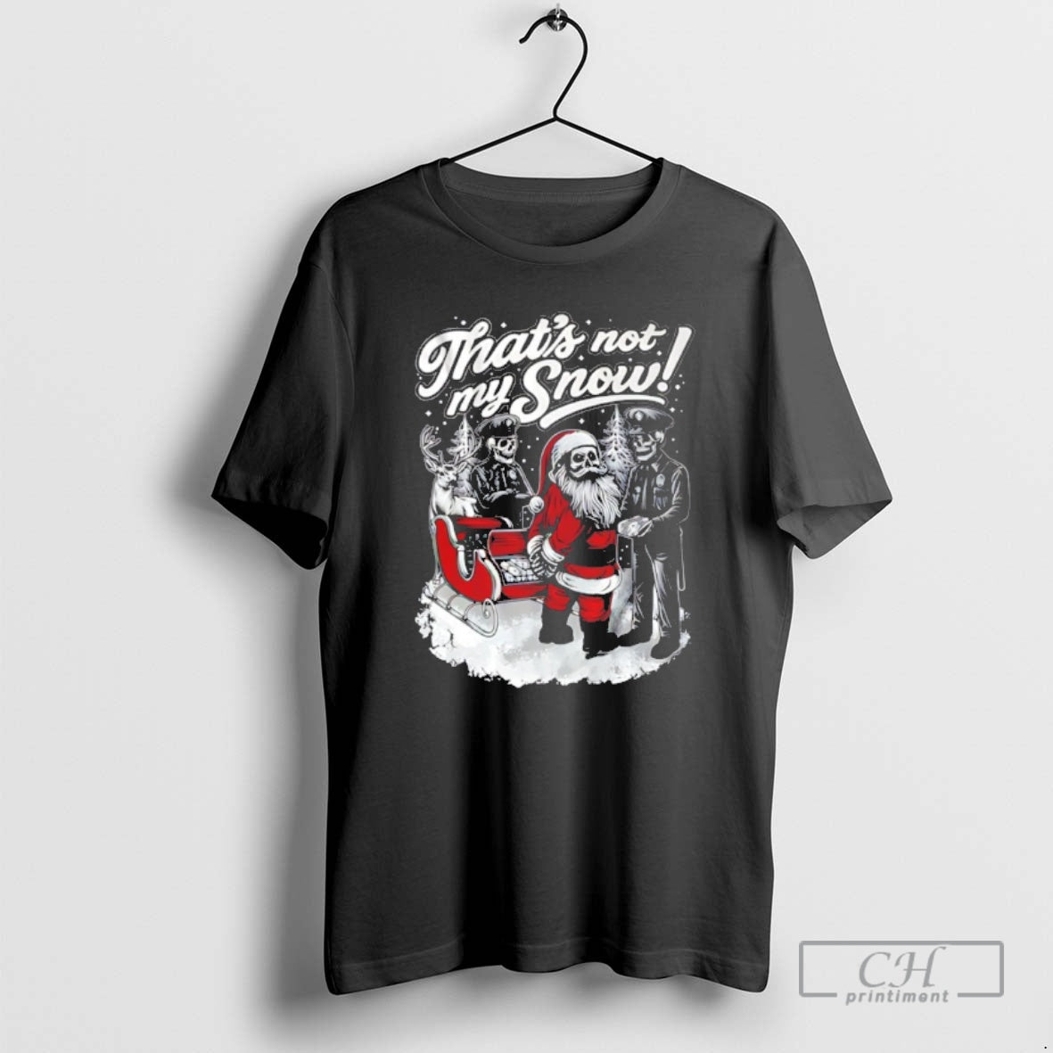 Classic Thats Not My Snow Santa And Police Christmas Shirt Sweater
