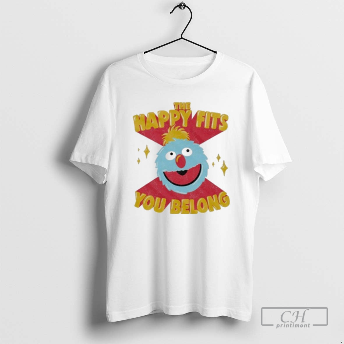 Classic The Happy Fits You Belong Face Shirt Sweater