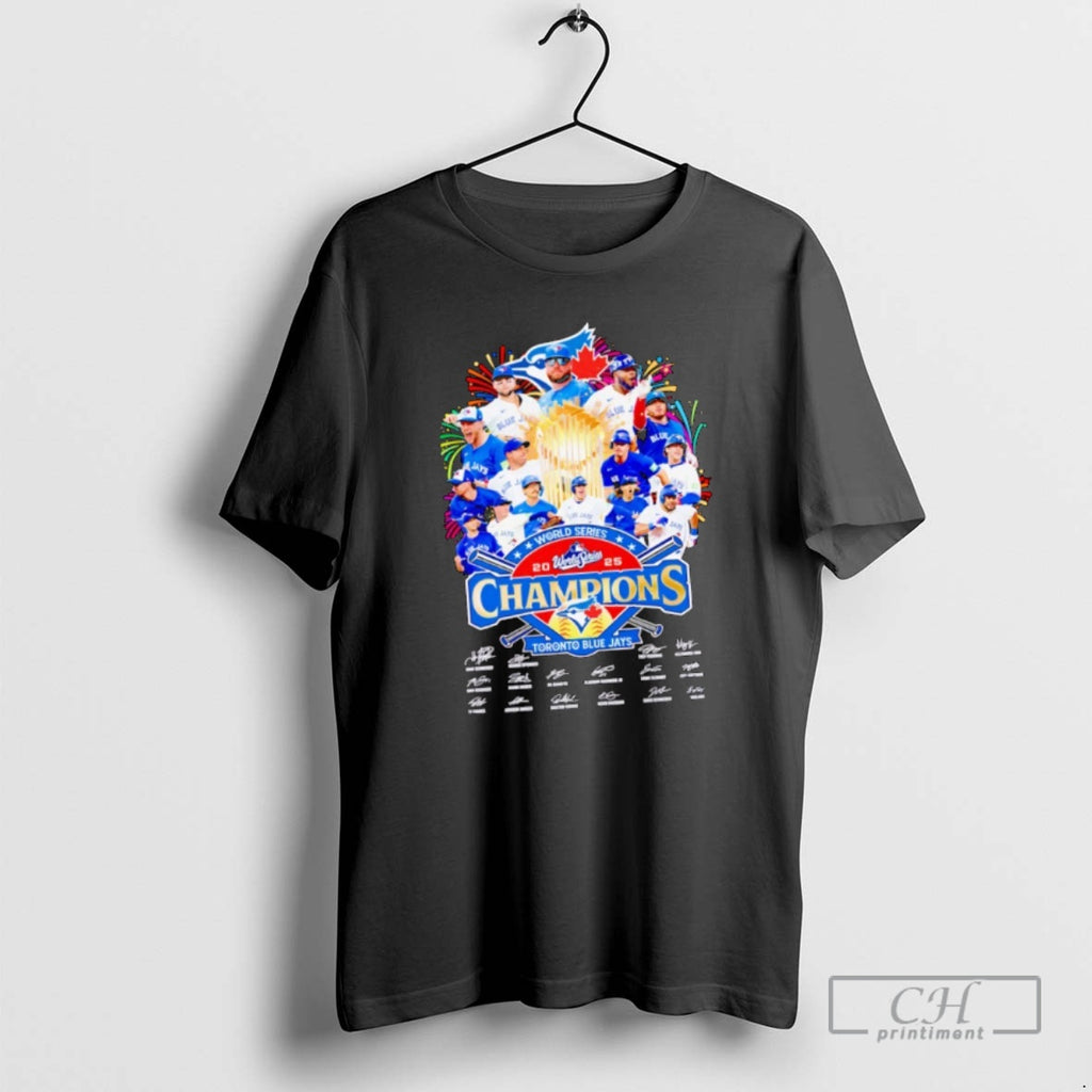 Classic Toronto Blue Jays 2025 World Series Champions Signatures Shirt Sweater