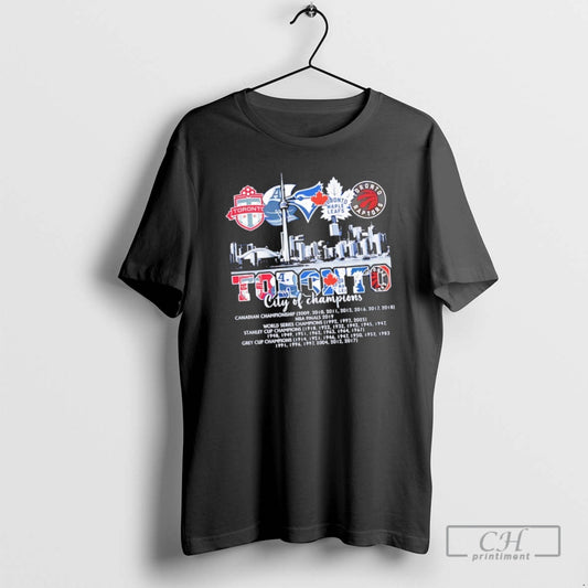 Classic Toronto City Skyline Sport Team Logos City Of Champions 2025 Shirt Sweater