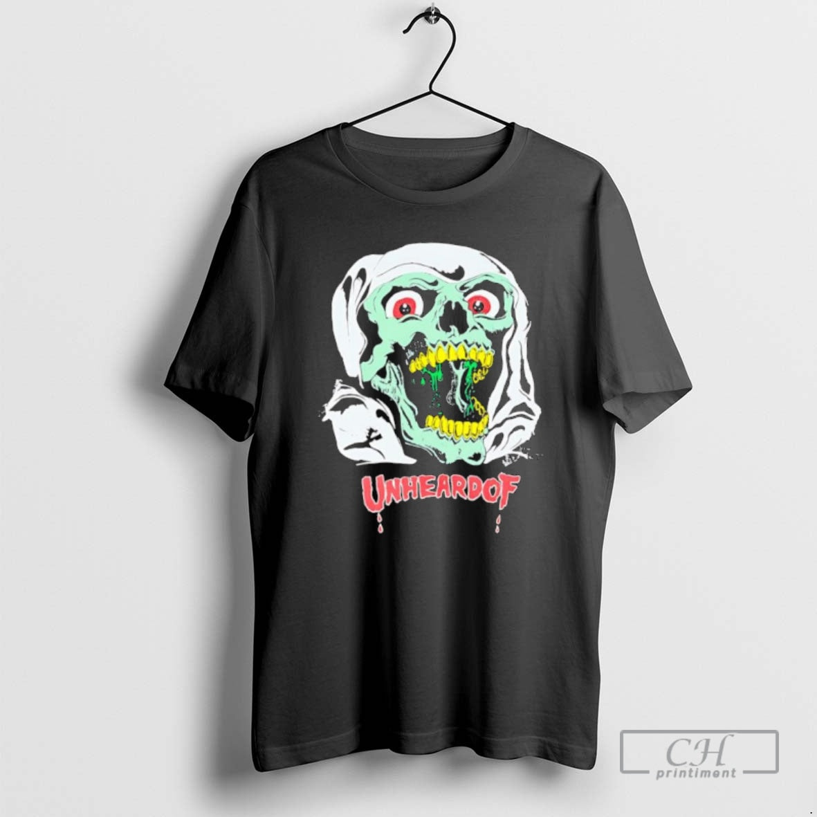 Classic Unheardof Screamin Skull Halloween Graphic Shirt Sweater