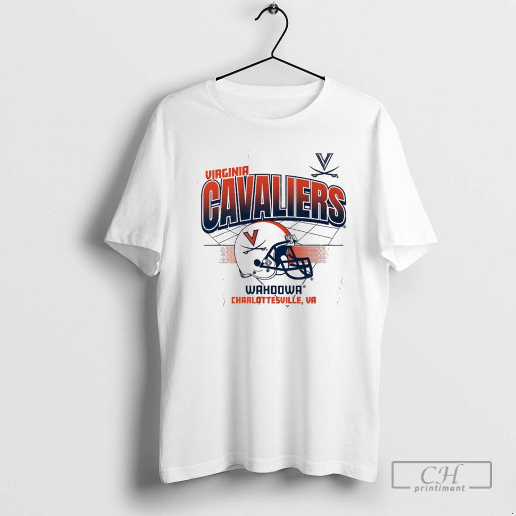 Classic Virginia Cavaliers Football Wahoowa Charlottesville Va Helmet Grid Shirt Sweater