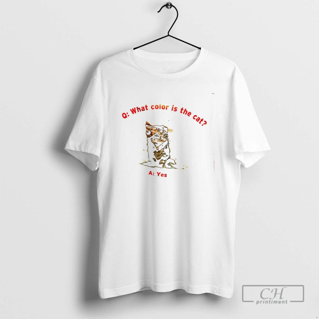 Classic What Color Is The Cat Yes Shirt Sweater