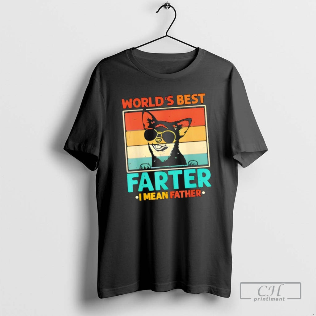 Classic Worlds Best Farter I Mean Father Best Dad Ever Cool Dog Shirt Sweater